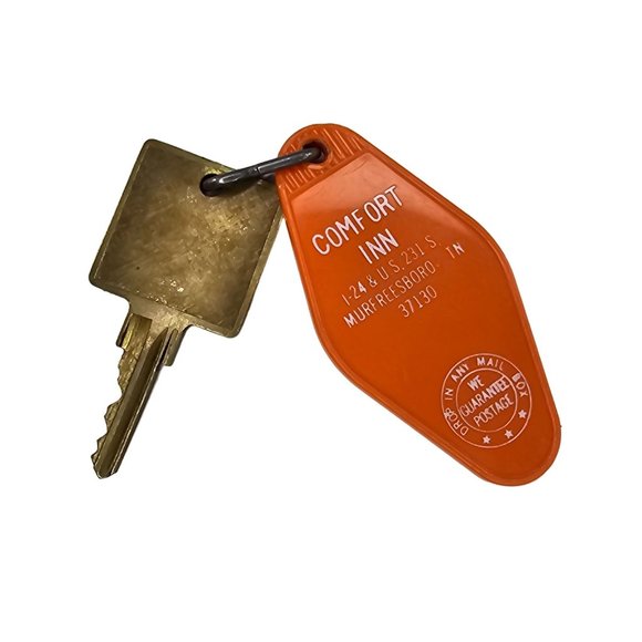 Vintage Comfort Inn Hotel Room Key Fob Murfreesboro Tennessee - Picture 1 of 6